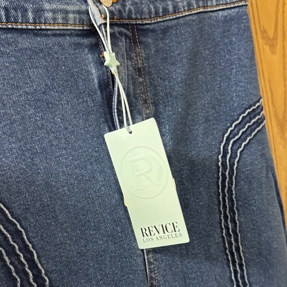 REVICE Dark Blue Flare Jeans - Picture 2 of 5